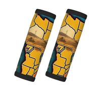 Abstract World Map Print Handles Protection Luggage Handle Wrap Grips 2 Packs Suitcase Identifiers Soft Grip