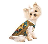 Abstract World Map Print Pet T-Shirt, Sleeveless Pullover Vest For Small Puppy Kitten Indoor Outdoor Wear