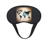 Abstract World Map Print Sleep for Adults Comfortable Eye Mask for Travel Camping Light Blocking Nap Cover