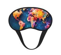 Abstract World Map Sleep Mask for Side Sleeper, Light Blocking Night Masks for Sleeping Eye Mask for Women Men Eye Cover Soft Comfortable Eye Shade for Travel, Nap