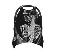 Abstract X-Ray Skull Skeleton Playing Guitar Baby Car Seat Canopy Cover, Multi Use Breathable Nursing Breastfeeding Covers for Mom Soft Stroller Sun Shade Newborn Shower Gift