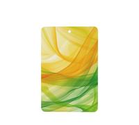 Abstract Yellow Green Color Car Air Fresheners 4 Pcs Hanging Scented Cards Fragrance Scented Cards For Car Aromatherapy Tablets