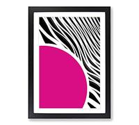 Abstract Zebra Lines No.1 Framed Print | A2 Black Framed Wall Art | Ready to Hang | Abstract Animal Picture | Living Room Bedroom Lounge Office