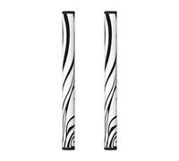 Abstract Zebra Print 2Pcs Refrigerator Door Handle Covers, Animal Kitchen Appliance Handle Cover for Fridge Microwave Stove Oven Dishwasher Decor