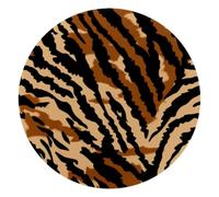 Abstract Zebra Tiger Leopard Skin Background Round Mouse Pad, Mousepad with Non-Slip Rubber Base, Computer Gaming Pads for Wireless Mouse, Easy Gliding