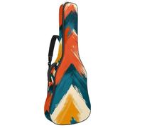 Abstract Zig Zag Pattern Acoustic Guitar Gig Bag, 1 cm Thick Padding Waterproof Guitar Case Backpack with Dual Adjustable Shoulder Strap for 40-42 Inch Guitar