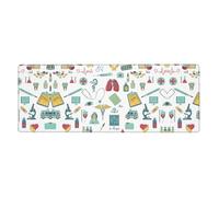 Abstraction Biology chemistry4 Oversized Desk Pad, Thick Base Mat, Ergonomic Comfort Pad for Precision Mouse Control