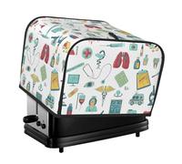 Abstraction Biology Chemistry4 Print 4-Slice Toaster Cover Kitchen Accessory Appliance Protector Daily Use Waterproof