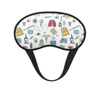 Abstraction Biology Chemistry4 Print Blackout Sleep Mask, with Adjustable Strap for Travel, Night Work, Nap, Office