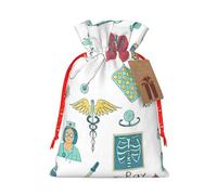 Abstraction Biology Chemistry4 Print Charming Gift Bag,Cloth Gift Bags With Drawstring,Perfect For Small Gifts And Jewelry