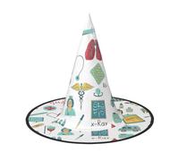 abstraction biology chemistry4 print Halloween hat, set of 1, fit for family themed parties, yard decorations, carnival parties