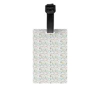 Abstraction Biology chemistry4 Print Luggage Tags for Suitcases Waterproof Backpack Labels Family Travel Essentials