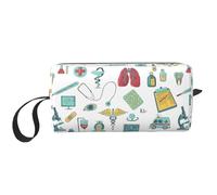 Abstraction Biology chemistry4 Print Portable Cosmetic Pouch, Travel Storage Case, Zippered Organizer Bag for Quick Access