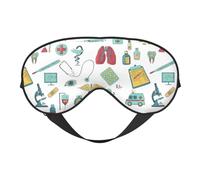 Abstraction Biology chemistry4 Print Silk Sleep Mask with Adjustable Buckle Stylish Eye Mask for Women Travel Nap Shift Work Office