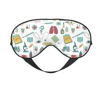 Abstraction Biology chemistry4 Print Soft Eye Mask - Adjustable Strap, Elastic Nighttime Shade for Meditation, Travel, and Yoga