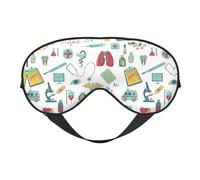 Abstraction Biology Chemistry4 Print Soft Eye Mask for Women Men Comfortable with Adjustable Strap for Travel Yoga Nap Shift Work