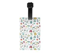 Abstraction Biology chemistry4 Print UV Print Luggage Tag Vibrant PVC Suitcase ID Bold Artistic Travel Accessory Graduation Gift