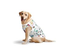 Abstraction Biology Chemistry4 Soft Print T-Shirt Vest For Large Dogs, Comfort Cotton Pet Clothes Stretch Dog Pullover Tee Sleeveless Sweatshirt (3xl-5xl)