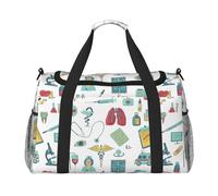 Abstraction Biology Chemistry4 Travel Duffel Bag Large Foldable Waterproof Overnight Bag Beach Swim Bags Pool Sports Gym