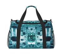 abstraction biology chemistry41 print Overnight Bags for Women and Men Shoulder Bag Carry On Bag for Traveling Travel Essentials, Black, One Size