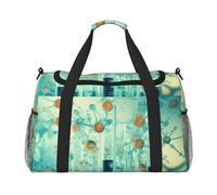 abstraction biology chemistry42 print Overnight Bags for Women and Men Shoulder Bag Carry On Bag for Traveling Travel Essentials, Black, One Size