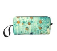 abstraction biology chemistry42 print Travel Toiletry Pouch, Pencil Bag Canvas Makeup Bag, Multi-Purpose Cosmetic Bag with Zipper, White, One Size