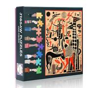 Abstraction Puzzles for Adults 1000 Pieces, African American Tribal Art 1000 Piece Jigsaw Puzzles for Home Wall Decor, Impossible Jigsaw Puzzle, 19.5 x 27.5 Inch