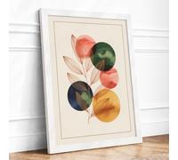 Abstracts Botanical Framed Wall Art Print A1 (84.1×59.4cm) White, Wall