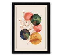 Abstracts Botanical Framed Wall Art Print A3 (42×29.7cm) Black, Wall Decor for Living Room, Bedroom, Office & Home, Ready to Hang, Art Gift