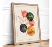 Abstracts Botanical Framed Wall Art Print A3 (42×29.7cm) Oak, Wall Decor