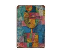 Abstraktes Paul-Klee-Einfluss Retro Poster Metal Tin Sign Chic Art Retro Iron Painting Bar People Cave Cafe Family Garage Poster Wall Decoration 8x12inch(20x30cm)