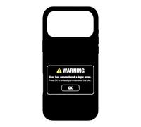 Absurd Humor Logic Error Warning Funny Case for iPhone 17 Pro Max