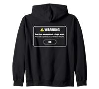 Absurd Humor Logic Error Warning Funny Zip Hoodie
