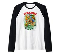 Absurd Italian Brainrot Meme Animal Cartoon Art Raglan Baseball Tee