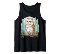 Absurd Meowl Cat Owl Hybrid Funny for Gen Z Meme Lovers Tank Top