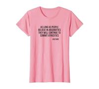 Absurdities and Atrocities Voltaire Light T-Shirt, Women, Pink, 3X-Large