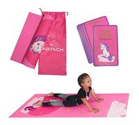 ABTECH Kids Yoga Mat Set - Unicorn Design - Pink - Ages 4-12