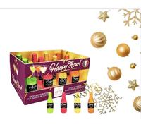 Abtey Happy Hour Cocktail Liqueur Filling In Premium Dark Chocolate 155g - Mojito, Cosmo, Gin Fizz, Spritz Cocktail - 12 Assorted Liquor Bottles in a Case Gift Box