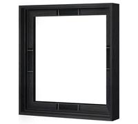 Abtgt 12x12 Canvas Floating Frame with 0.9" Deep, Black Floater Frame for Canvas Paintings with Adhesive, Vertical or Horizontal Wall Art frame for Prints Oil Painting Diamond Decor, 1 Pack.