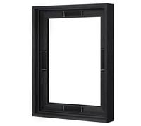 Abtgt 9x12 Canvas Floating Frame with 0.9" Deep, Black Floater Frame for Canvas Paintings with Adhesive, Vertical or Horizontal Wall Art frame for Prints Oil Painting Diamond Decor, 1 Pack.