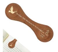 ABTOLS Christian Magnetic Bookmarks, Vintage Leather Magnetic Bible Bookmarks Inspirational PU Leather Magnetic Scripture Bookmark Peace Dove Religious Cross Book Markers for Book Lovers Reader