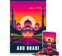 Abu Dhabi Grand Mosque Art Poster Jigsaws for Adults1000 Pieces Indoor Play Precise Connection Family Game Furniture Decor (50x75cm)