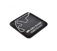 Abu Dhabi Yas Marina Circuit Coaster - 90mm x 90mm Square - Racing Grand Prix Tracks - Formula - Moto - GP Outline - Coffee Tea Mug - Gift ideas - By Legacy Legends