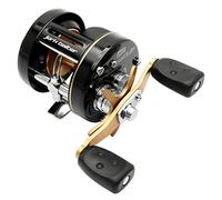 Abu Garcia Ambassadeur® 5601 JB, Fishing Reel, Round Baitcast Reels, Conventional Fishing, Unisex, Blue / Black, 5000 | Left Hand | 5.3:1