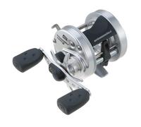 Abu Garcia Ambassadeur S Conventional Reel, Size 5500 (1292732), 1 Stainless Steel Ball Bearings + 1 Roller Bearing, Synthetic Star Drag, Max of 11lb | 4.9kg,Silver