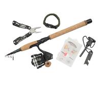 Abu Garcia DIPLOMAT Wilderness Survival Kit Combo, Complete Fishing and Survival Kit for Outdoor Adventures with Paracord for emergency, Multitool, Bracelet, camping, Hiking, bushcraft, Travel Combo