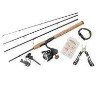 Abu Garcia DIPLOMAT Wilderness Survival Kit Combo, Complete Fishing and Survival Kit for Outdoor Adventures with Paracord for emergency, Multitool, Bracelet, camping, Hiking, bushcraft, 4pc Combo
