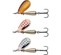 Abu Garcia Droppen 3 Pack, Fishing Hook, Hard Lures, Long Casting Vibration Spinner Blade Lures for Predator Fishing - Perch, Chub, Pike, Trout, Salmon, Sea Trout,Unisex, Assorted, 6g | 44mm