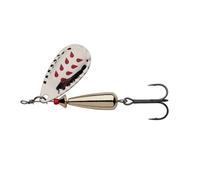 Abu Garcia Inline Spinner Lure Droppen - Low Centre of Gravity, 44 mm, Silver/Red Marks