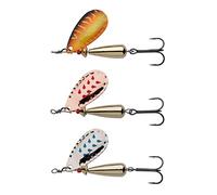 Abu Garcia Droppen 3 Pack, Fishing Hook, Hard Lures, Long Casting Vibration Spinner Blade Lures for Predator Fishing - Perch, Chub, Pike, Trout, Salmon, Sea Trout, Unisex, Assorted, 12g | 53mm